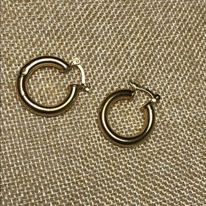 Gold Tube Hoops